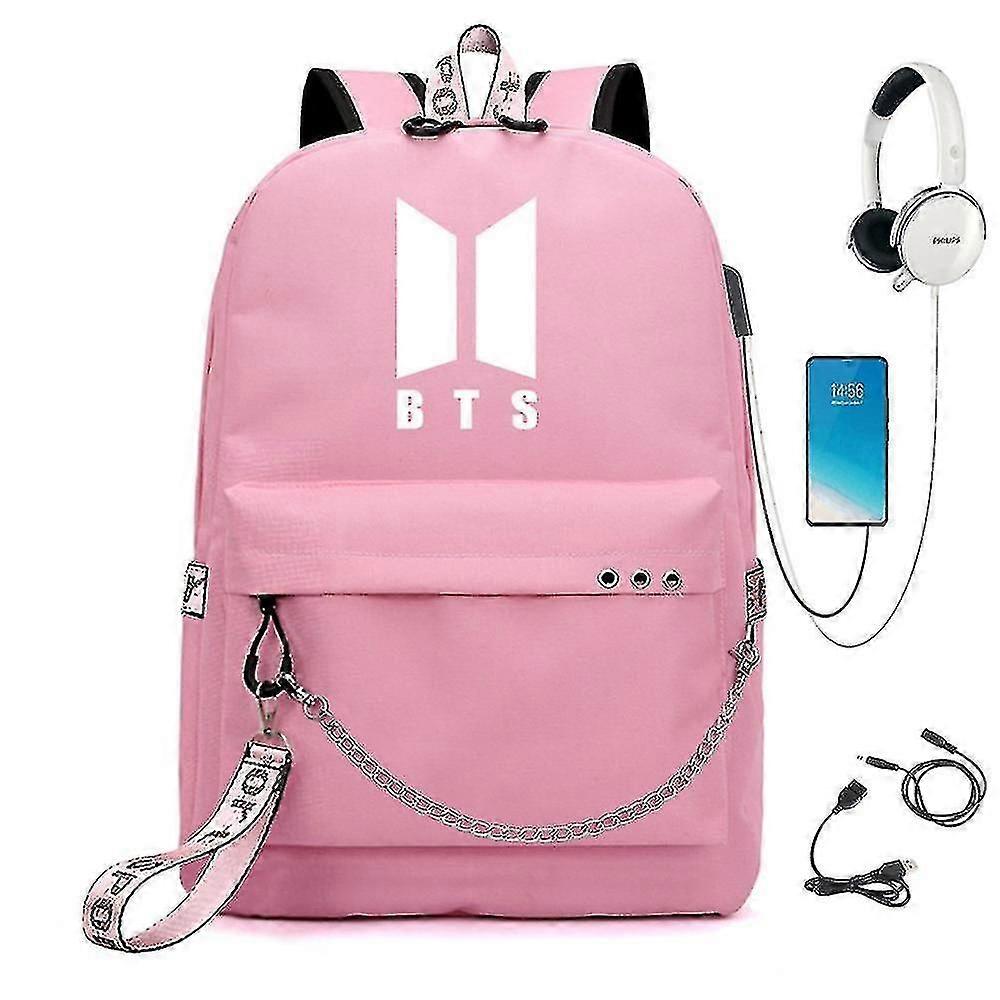 Backpacks BTS Cute Usb Charging School Bag