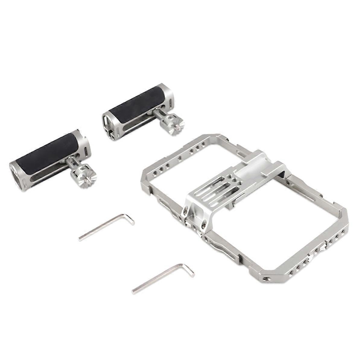 Handheld Stabilizer Video Stabilizer with Dual Handle Wireless Mic Clip Slot