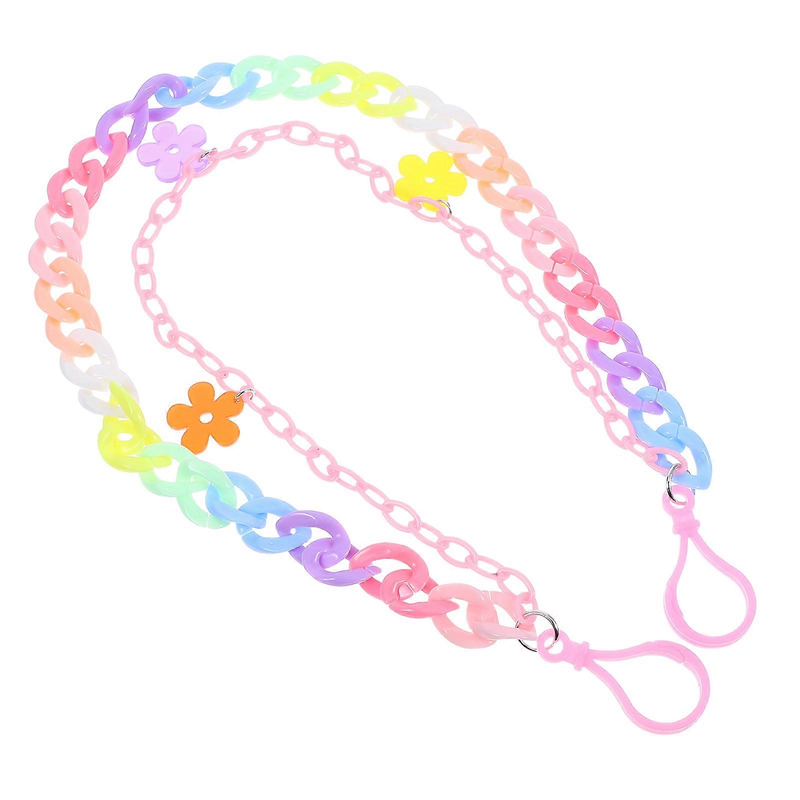 Hip Hop Jewelry Pants Wallet Chain for Jeans and Skirts Made from Multi Color Resin for Detachable Use 1Pack