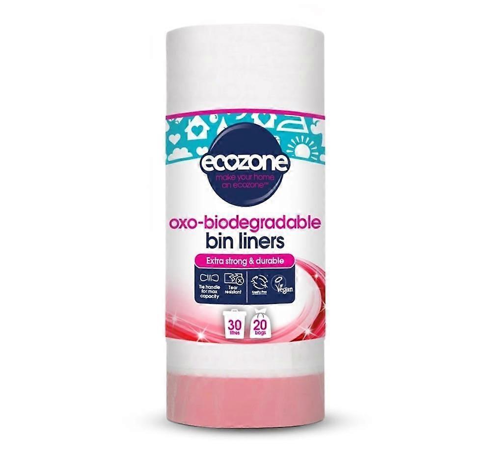Ecozone Biodegradable Bin Liners - 30lt - 20 bags - 2 Pack