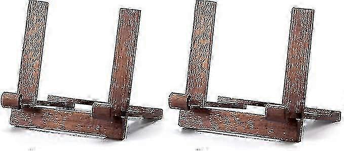2 Pack Wooden Display Easel Stand for Plates, Photos, Cards, Artwork and Picture Frames