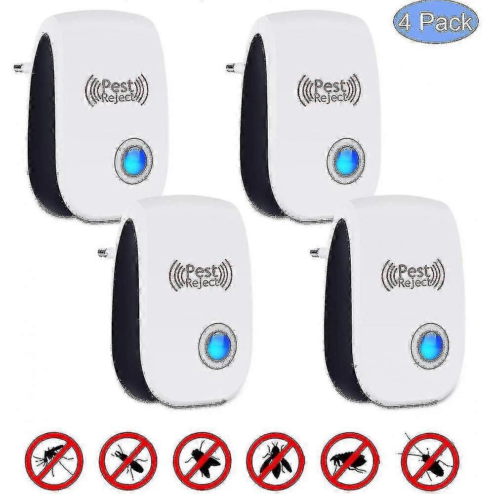 4 Pack Ultrasonic Pest Repellent for Mice Insects, Electronic
