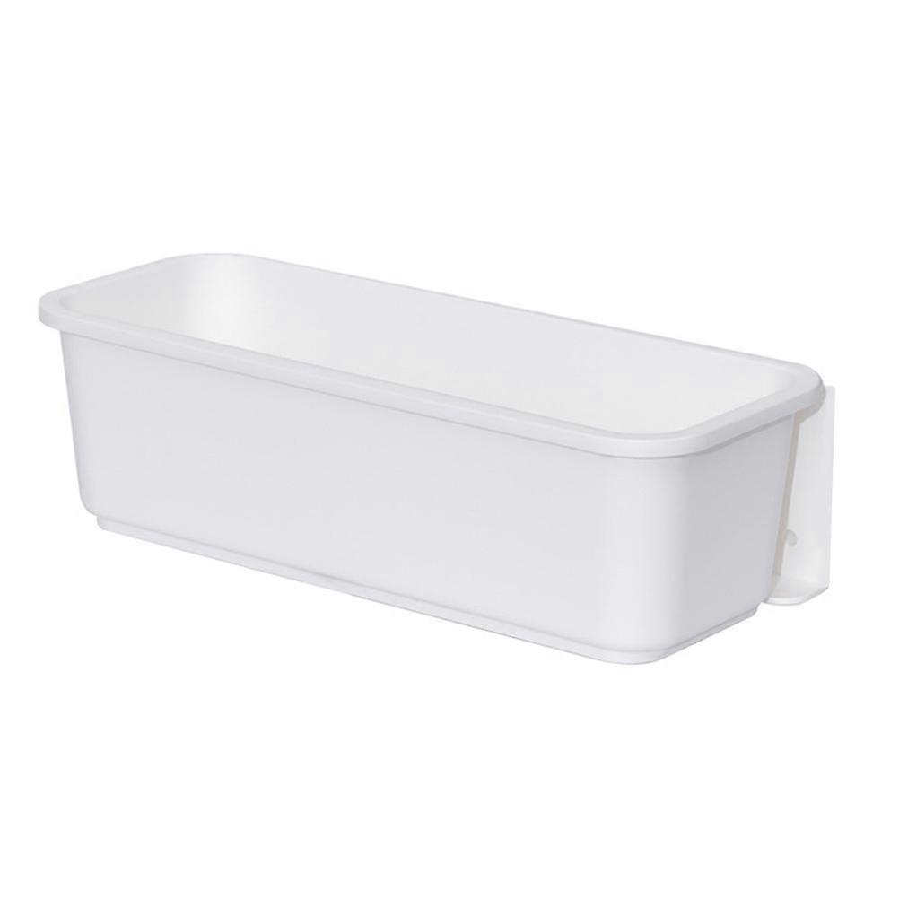 Storage Box with Compartments Drawer Type for Kitchenware Wall Mounted White Pp Material for Home Hotel Restaurant 1 Set