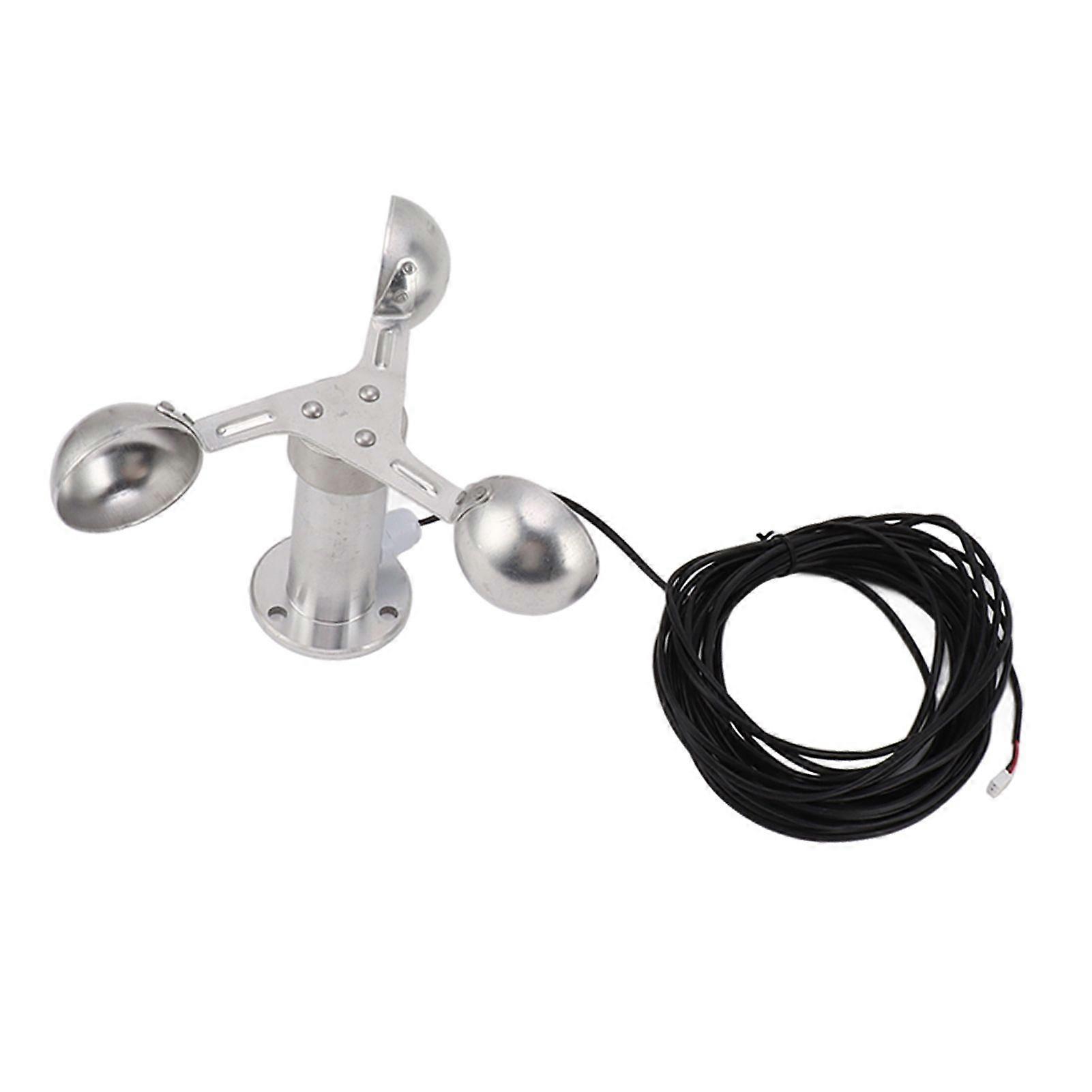 Aluminium Alloy Anemometers Wind Speed Monitoring Sensor 3 Cups Wind Speed Sensor Anemometer 03.8V