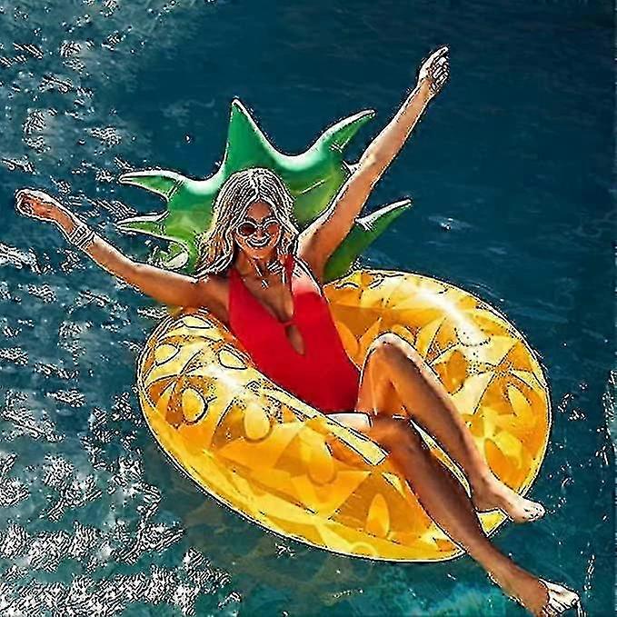 Pineapple-Themed Pool Float - Fun Fruit-Shaped Swim Ring for Adults...