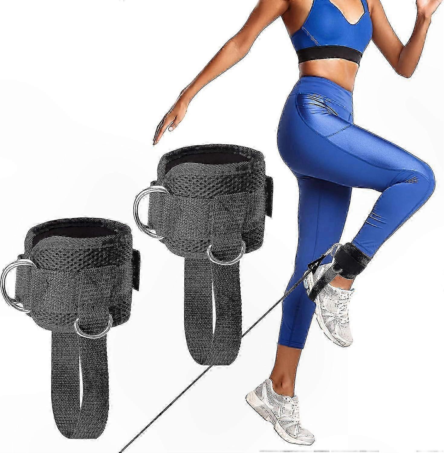 Ankle Straps for Cable Machines - Adjustable Gym Accessories for Leg and Glute Exercises