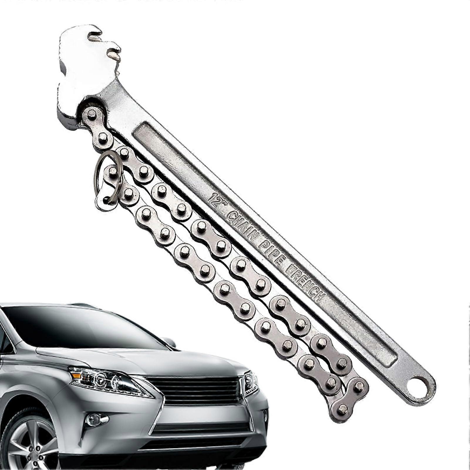 Chain Oil Filter Wrench, 16Inch Adjustable HeavyDuty Chain Wrench For Mechanics And Home Improvement, Universal Fit