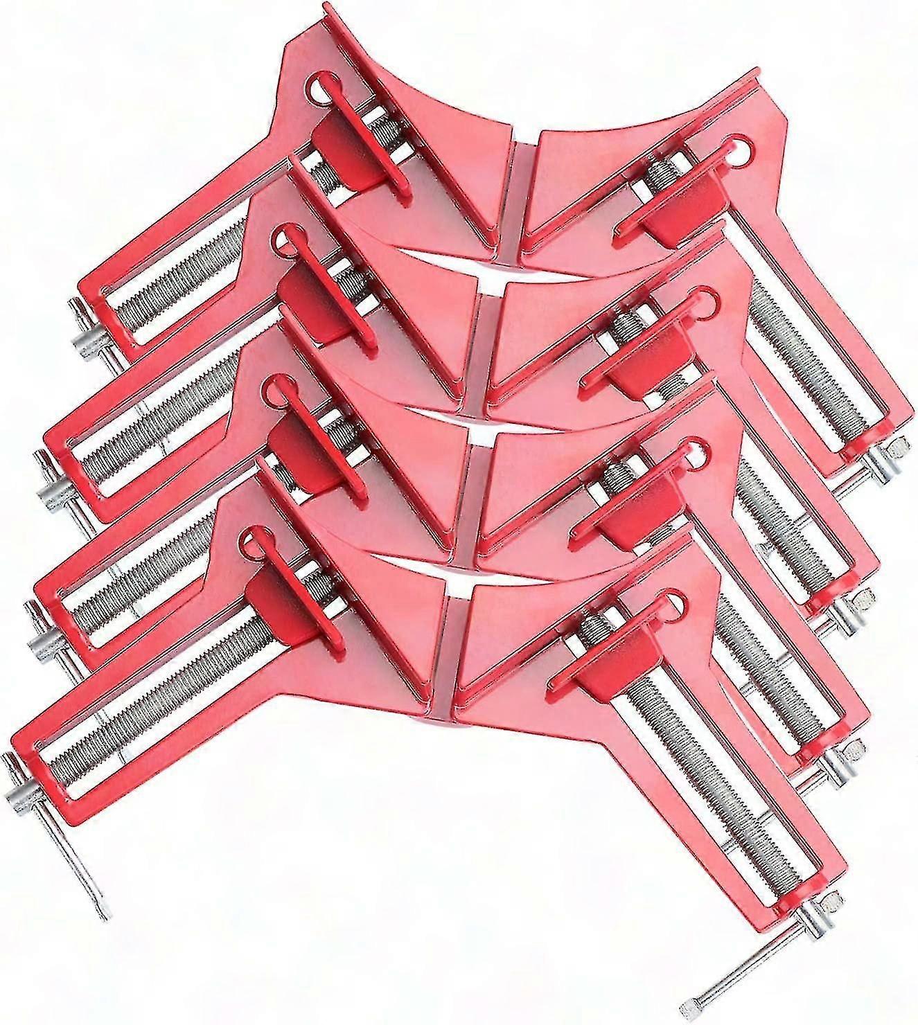 4 Pack 90 Degree Woodworking Corner Clamps - Adjustable Miter Clamp & Right Angle Wood Vise for DIY Projects