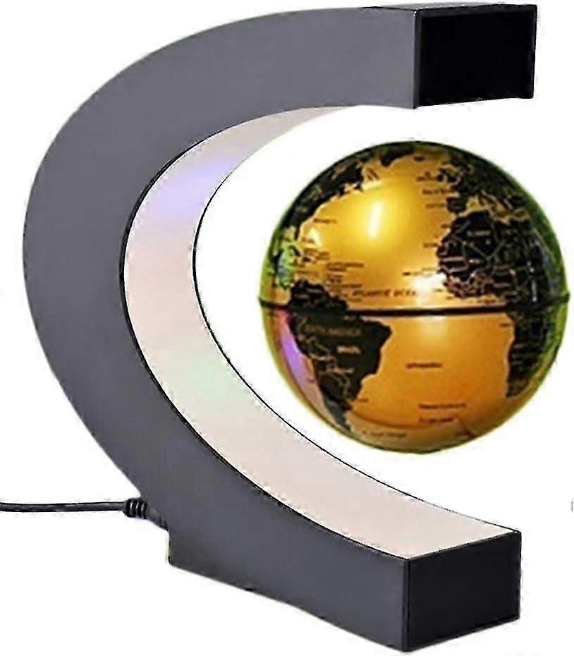 Magnetic Floating Led Light Earth Globe Floating Globe Light With Led Light And C Shape Base