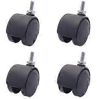 6mm Threaded Stem 40mm Wheel Rotatable Caster Black