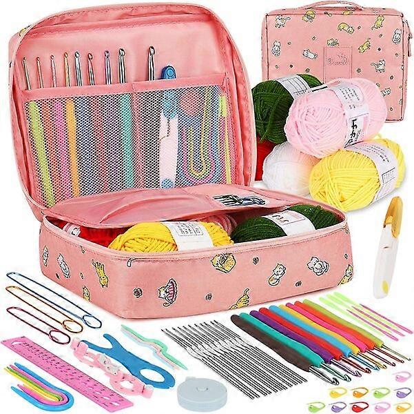 Crochet set with different sizes of crochet hooks, portable and multi-functional for storage