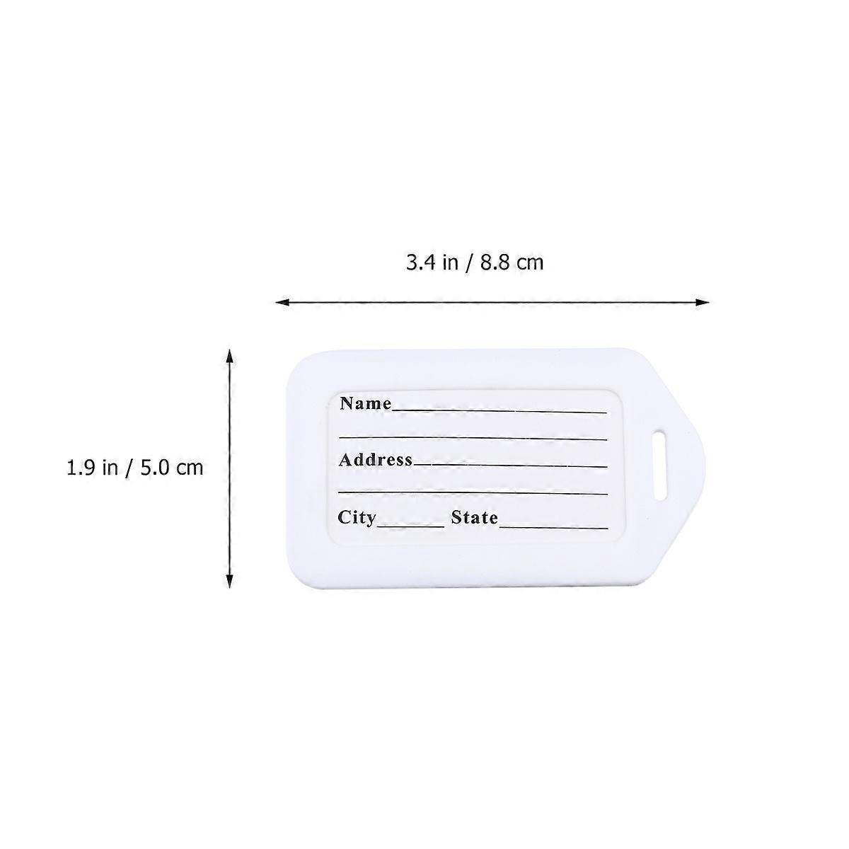 Suitcase Identifiers Plastic Luggage Tags For Handbags Backpacks Flexible Id Tags With Binding Band White 30Sets