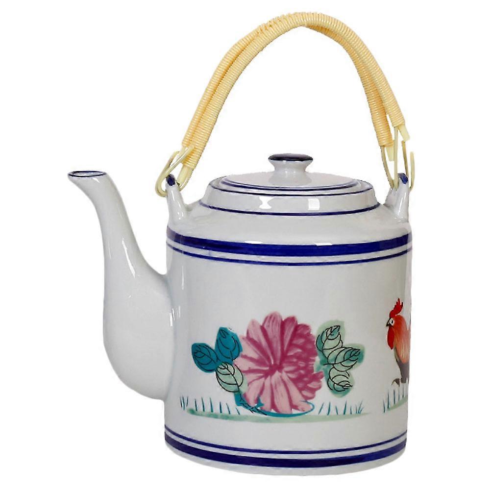 Practical Ceramic Water Pot For Personal Users Stylish Retro Design 700ml 1PC