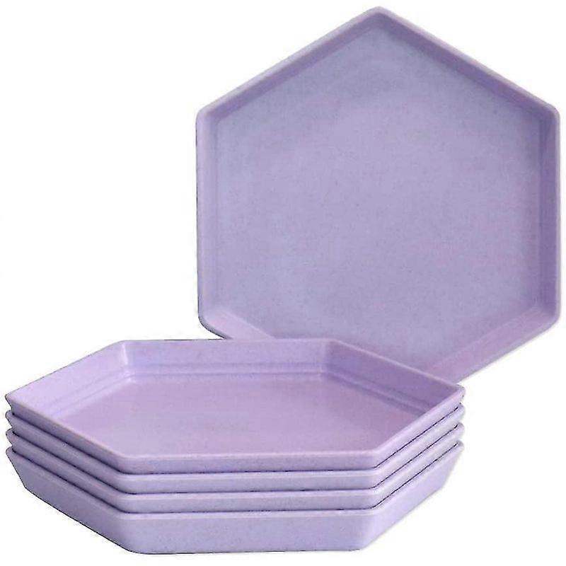 5 Pack Premium Dessert Plate, 6.7 X 5.9" Reusable Appetizer Plates