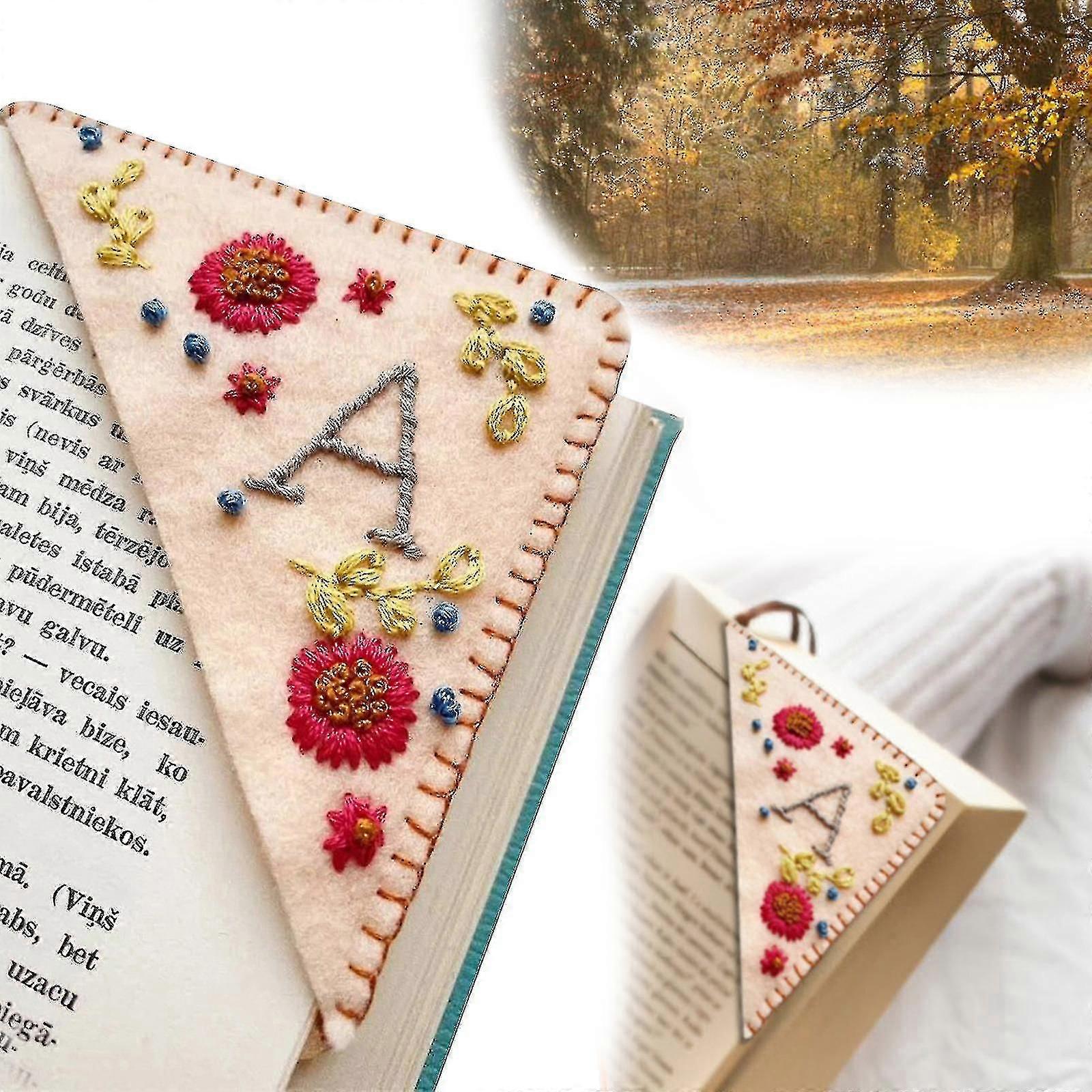 unique handmade felt triangle page corner bookmark