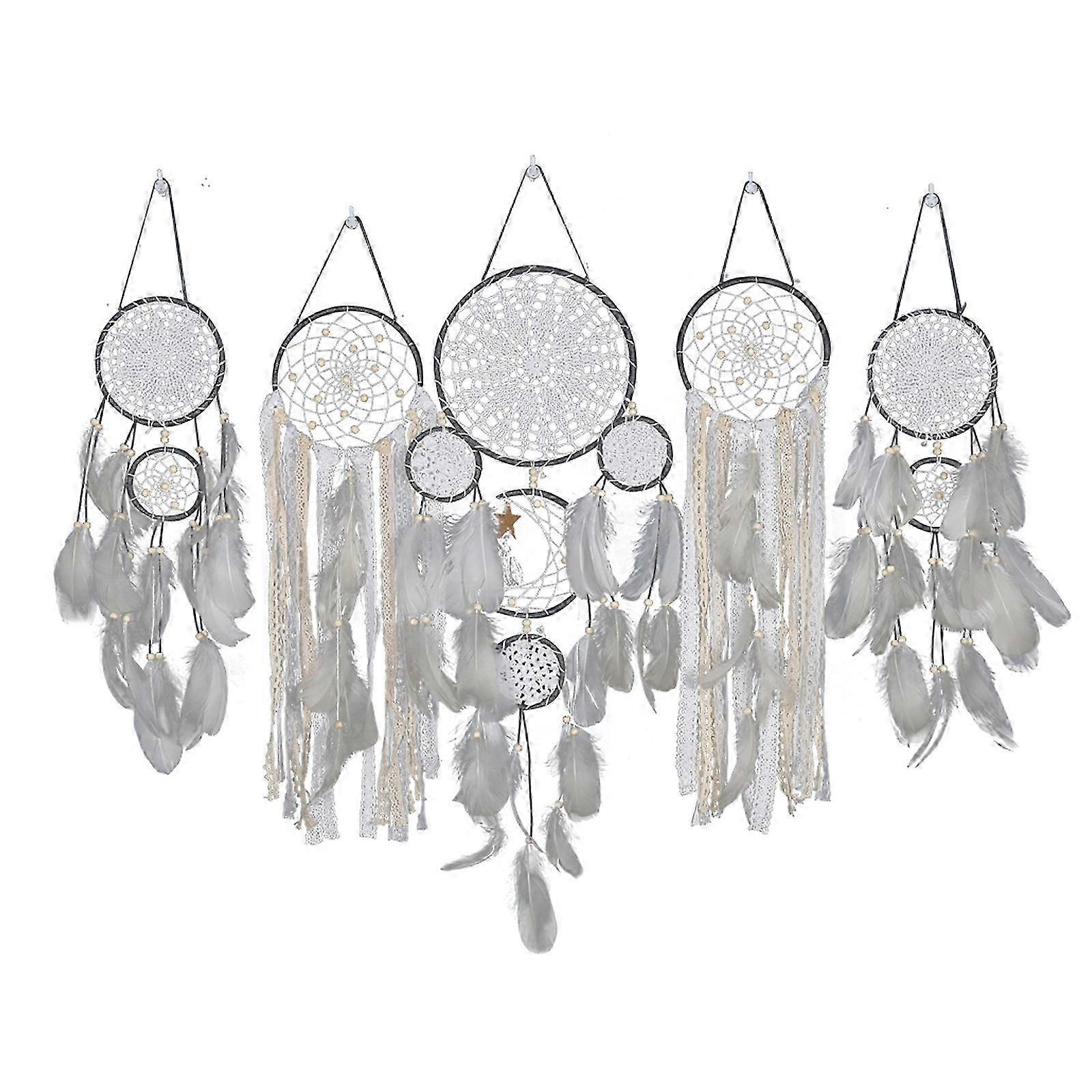 Dream catcher home decoration moon and stars 5 pieces/set 25 thirty-seven 4 Cm Bohemian beautiful legend hanging on the wall 2025