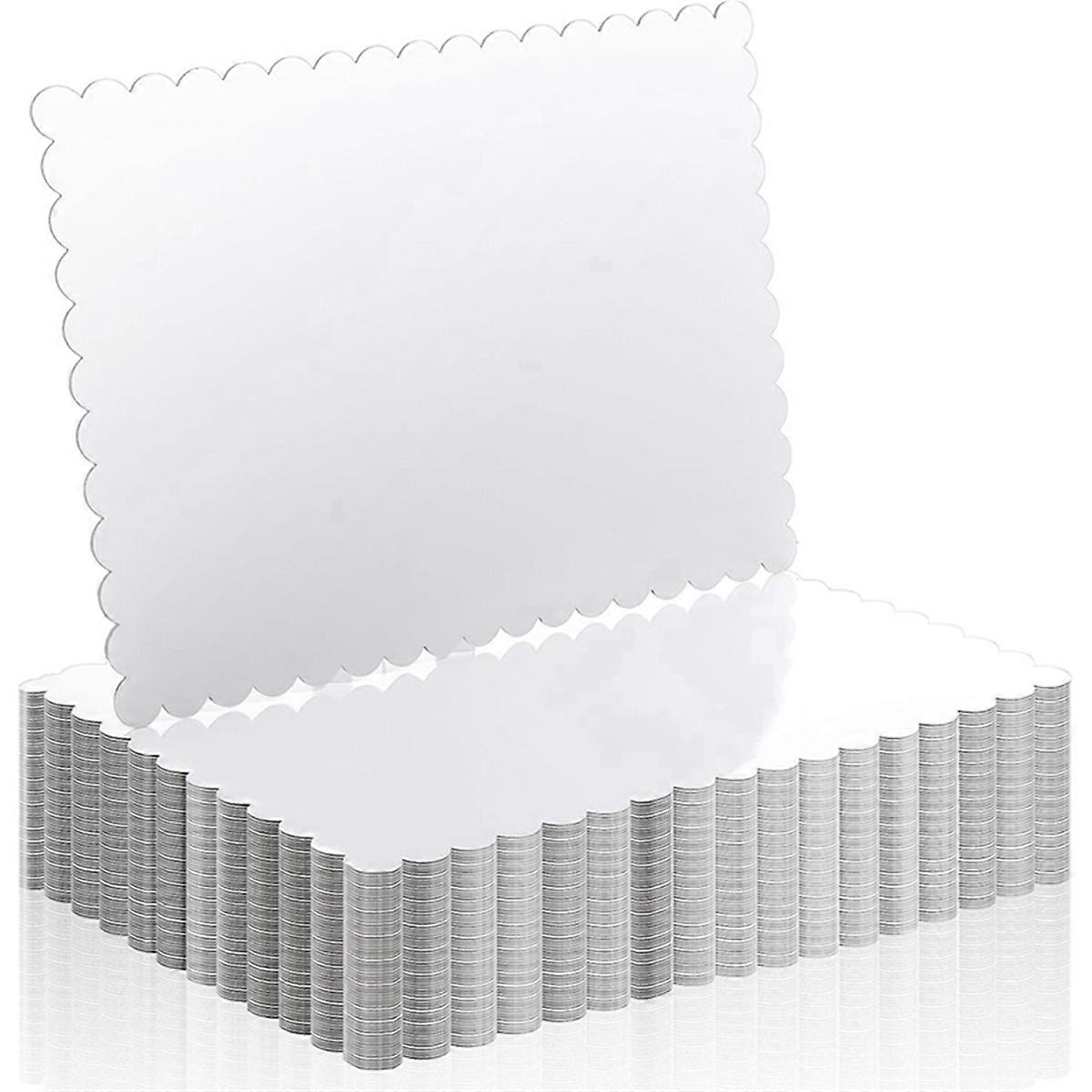 20 Pack Rectangle Cake Board Disposable Cardboard Cake Bases,White