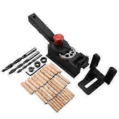 Woodworking Pocket Hole Jig Kit with Self-centering Scriber Doweling Jig for Wood Drilling Guide