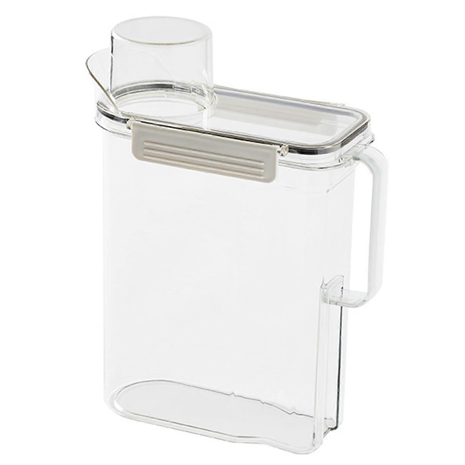 Liquid Laundry Detergent Dispenser Plastic With Lid Large Capacity Laundry Room Storage Container