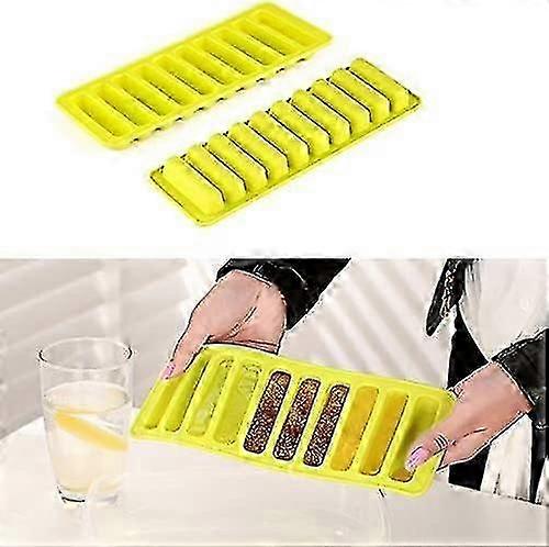 Food Grade Finger Shaped Silicone Ice Cube Mold 10 Hole Finger Biscuit Ice Stick Ice Cube