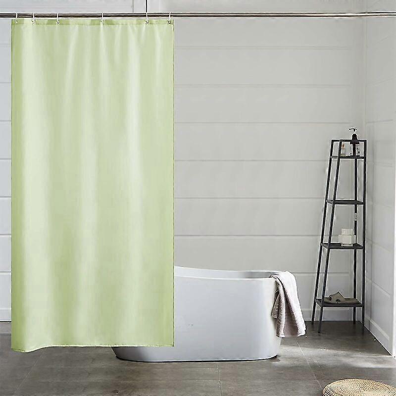 Small Shower Curtain, 85 x 180cm, Light Yellow, Anti-Mold, Polyester Fabric,