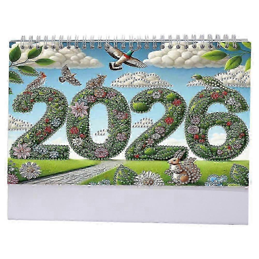 DIY Diamond Art Painting 2026 Desk Calendar, Monthly Planner From Jan to Dec