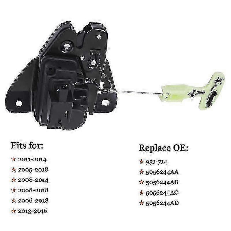 クライスラー300ダッジチャージャーアベンジャー5056244AD、931714と互換性のあるテールゲートロックトランクラッチアクチュエータ