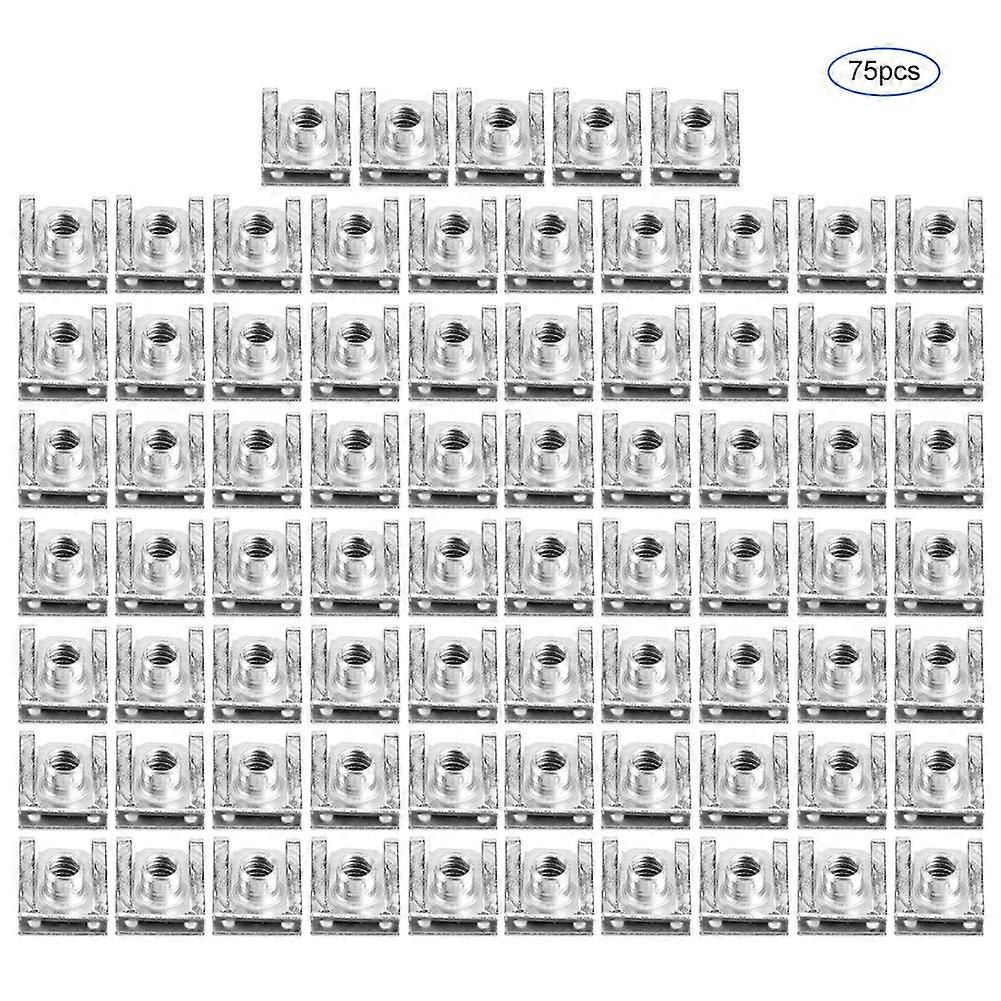 75pcs Fairing Bodywork Panel U Clips Clamp M6 U Nut Speed Fasteners Motorcycle Accessory