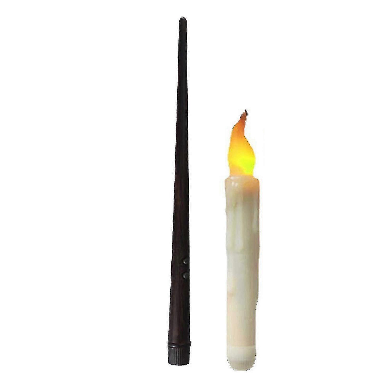 Floating LED Candles With Magics Wand Flickering Warm Light Battery Powered for Indoor Party Decor