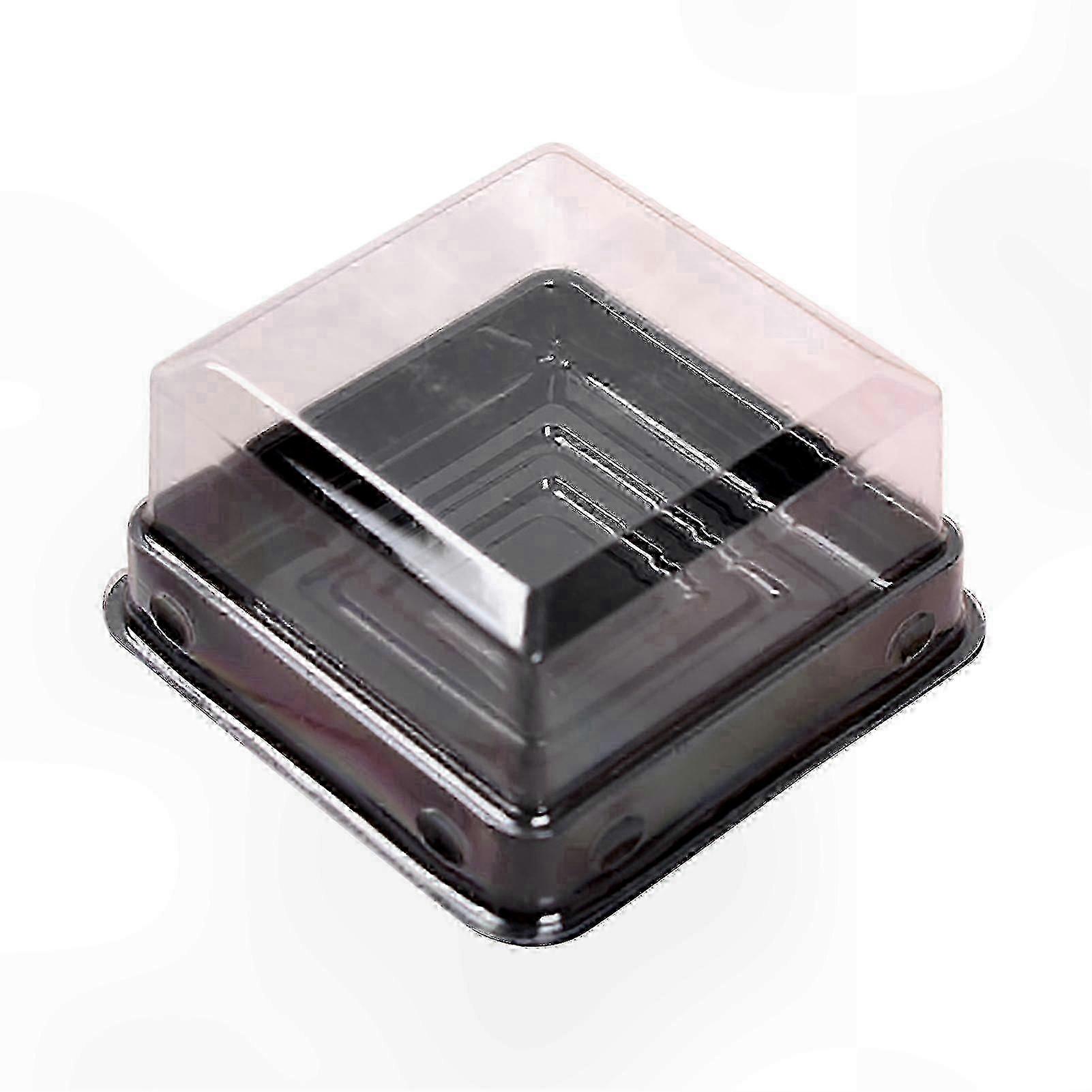 50-Pack Square Plastic Pastry Boxes for Mooncakes, Festive Multipurpose Storage Containers