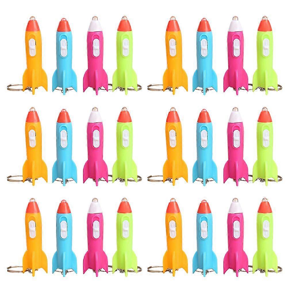 24pcs Creative Rockets Head Designed Keychains Handbag Pendants Key Pendants