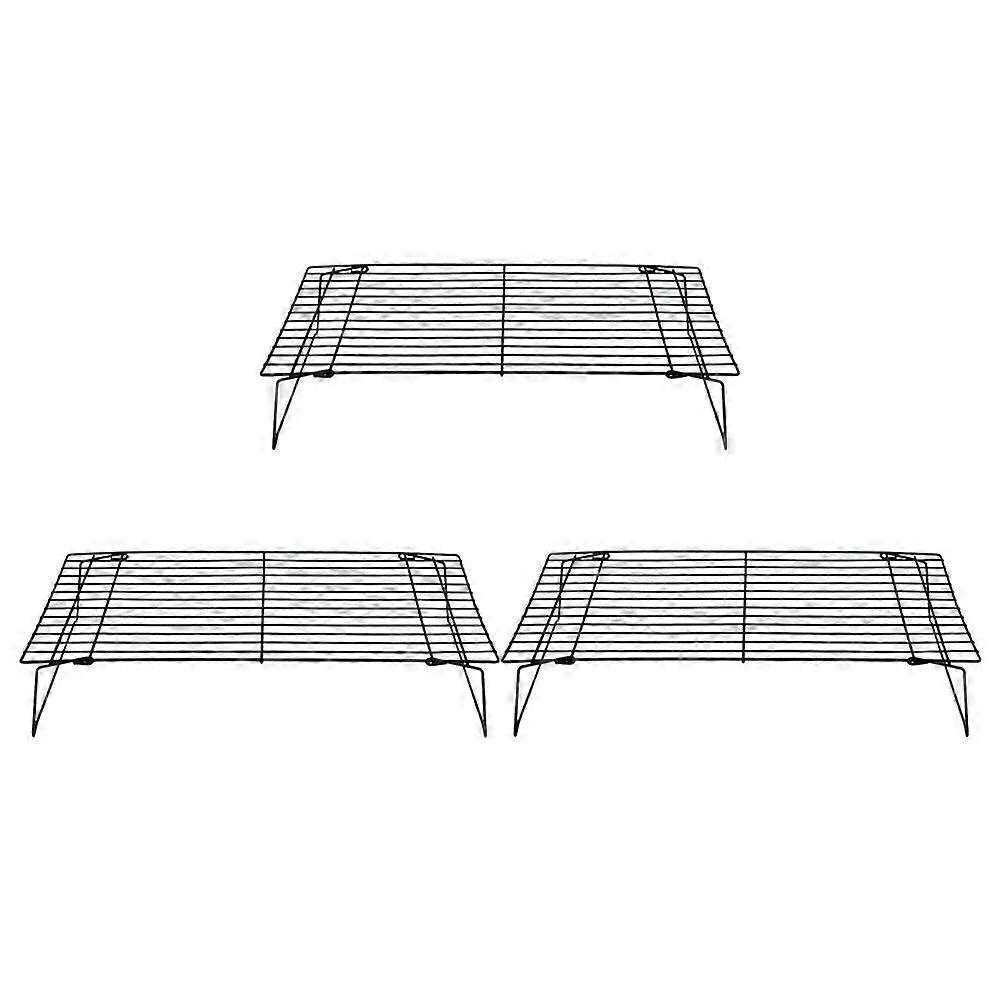 Carbon Steel Cookie Rack Baking Supplies 3Pcs Convenient Cooling Rack for Home Use