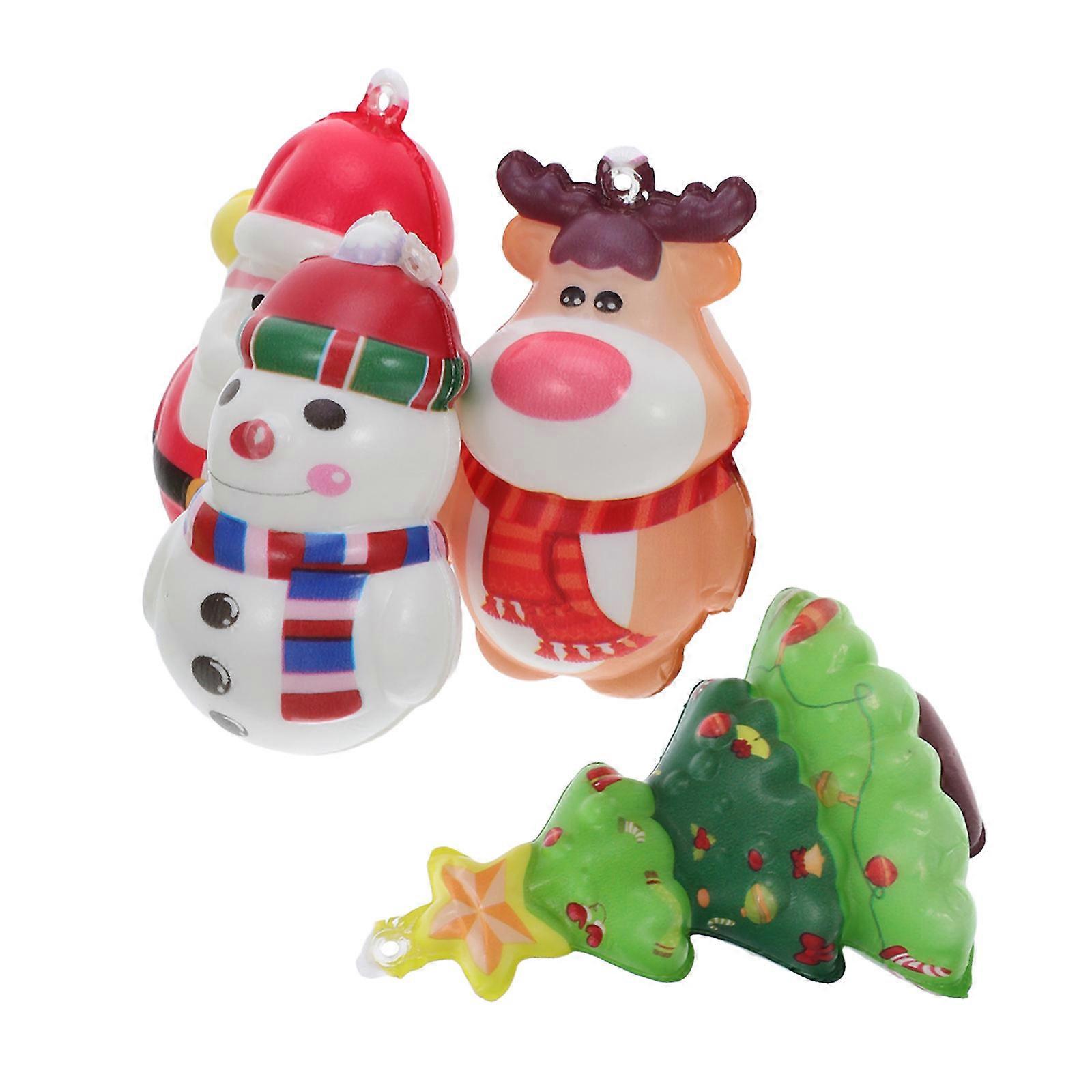 12Pcs Christmas Tree Anxiety Relief Toy Designed For Home And Office Use With Festive Theme And Soft PU Material For Enhanced Sensory Experience
