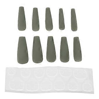 10pcs Press On Nails Coffin Fake Nails Tips Extra Long Coffin Glossy Fake Artificial Nails Manicure Decoration for WomenN5355-03