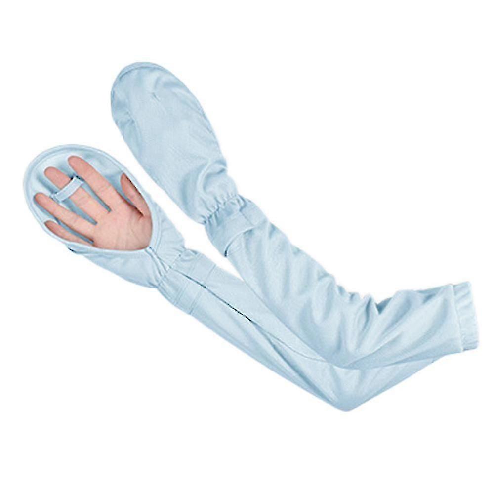 Women's ice silk sunscreen gloves Summer driving sunscreen arm sleeve UV protection arm sleeve