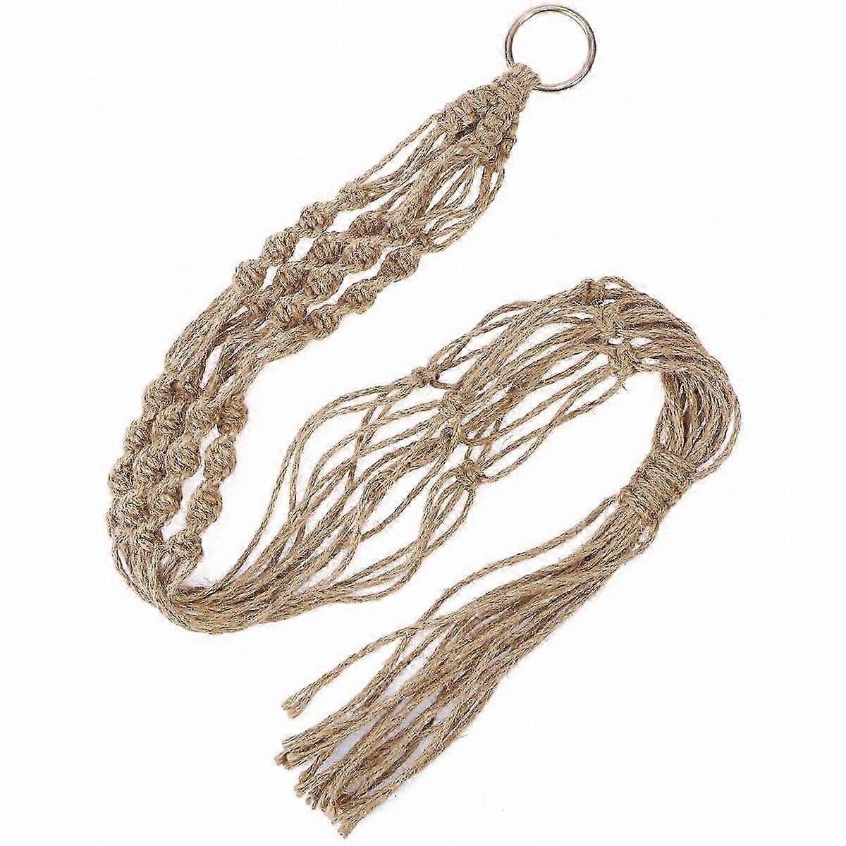 Macrame Hanging Planter for Round Pots 23x23x103cm Boho Style Single Unit