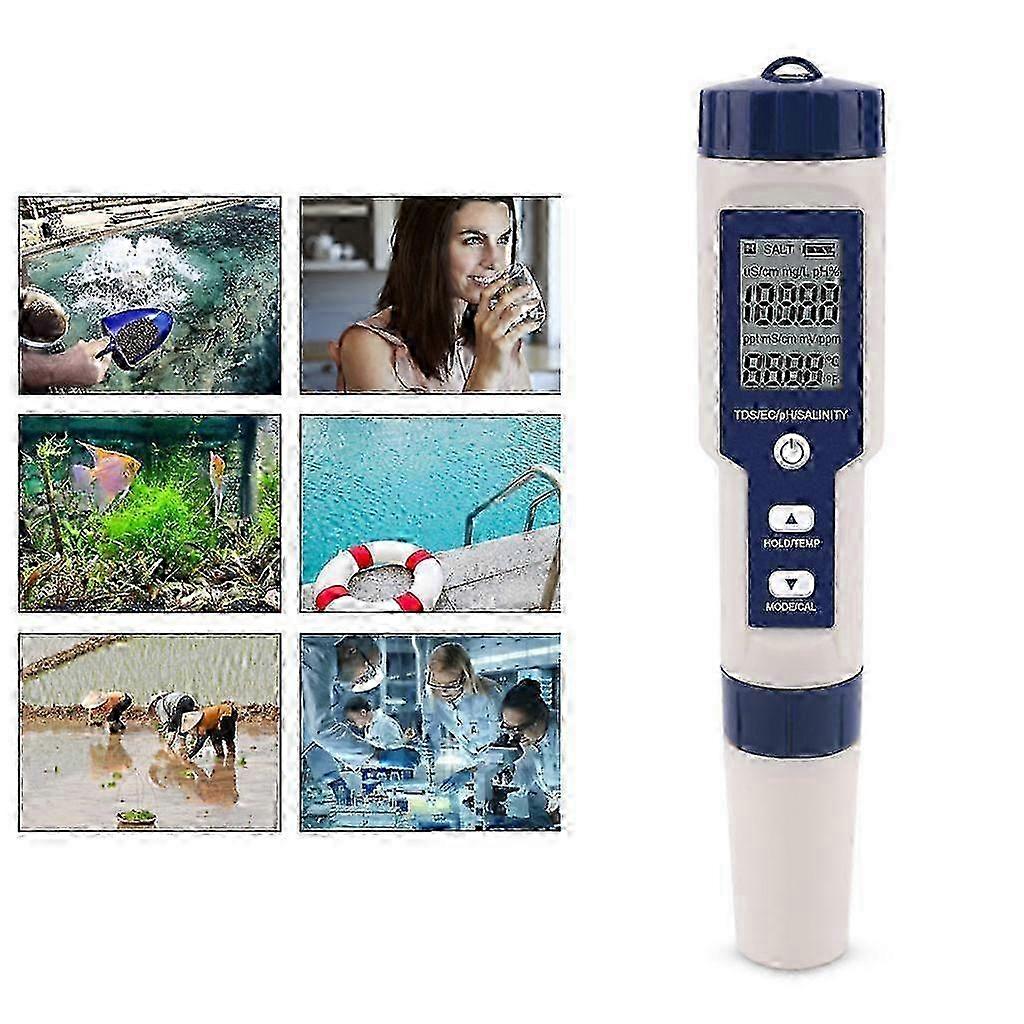 5 in 1 Multi-function Water Quality Tester Water Test Kit High Accuracy Meter