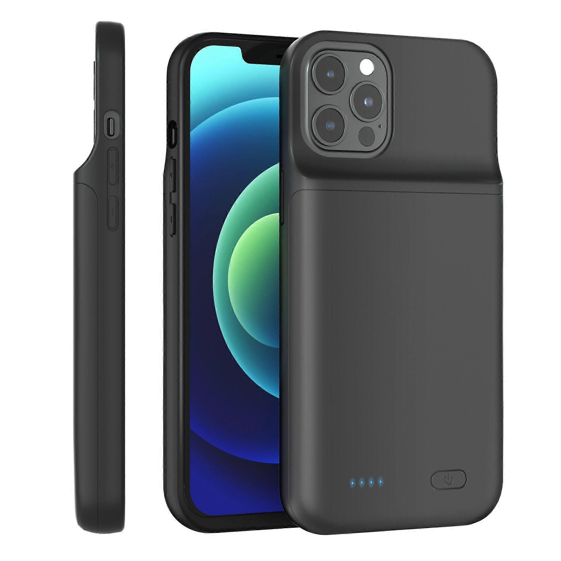 D88 Power Bank Phone Case Compatible For iPhone 14, 6800mAh Portable Wireless Charger Case with Wired Charging Support, Support Audio Function