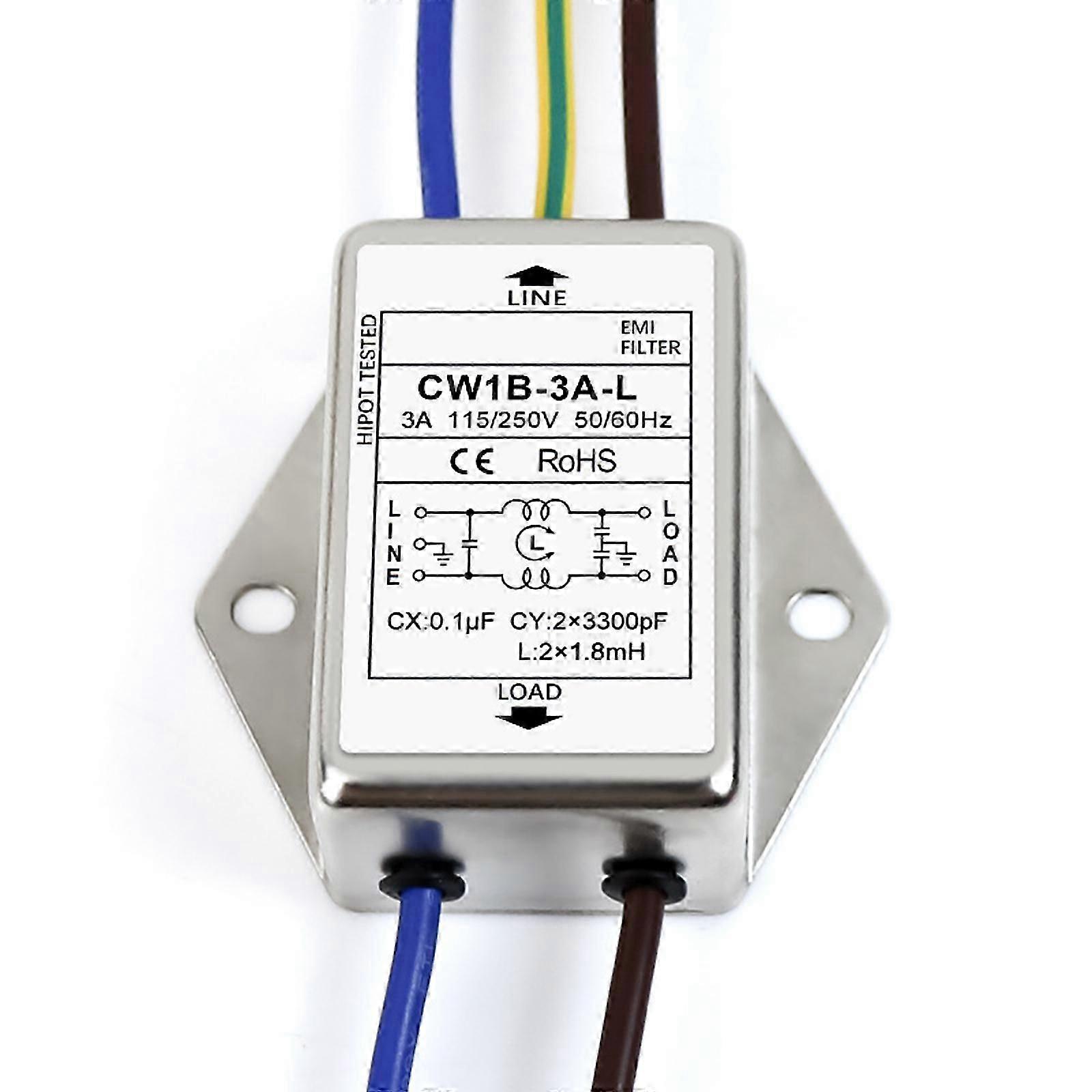Filter CW1B L(040) Single Phase 250V Electromagnetic Interferences Reduction for Enhances Electrical Performances Cs
