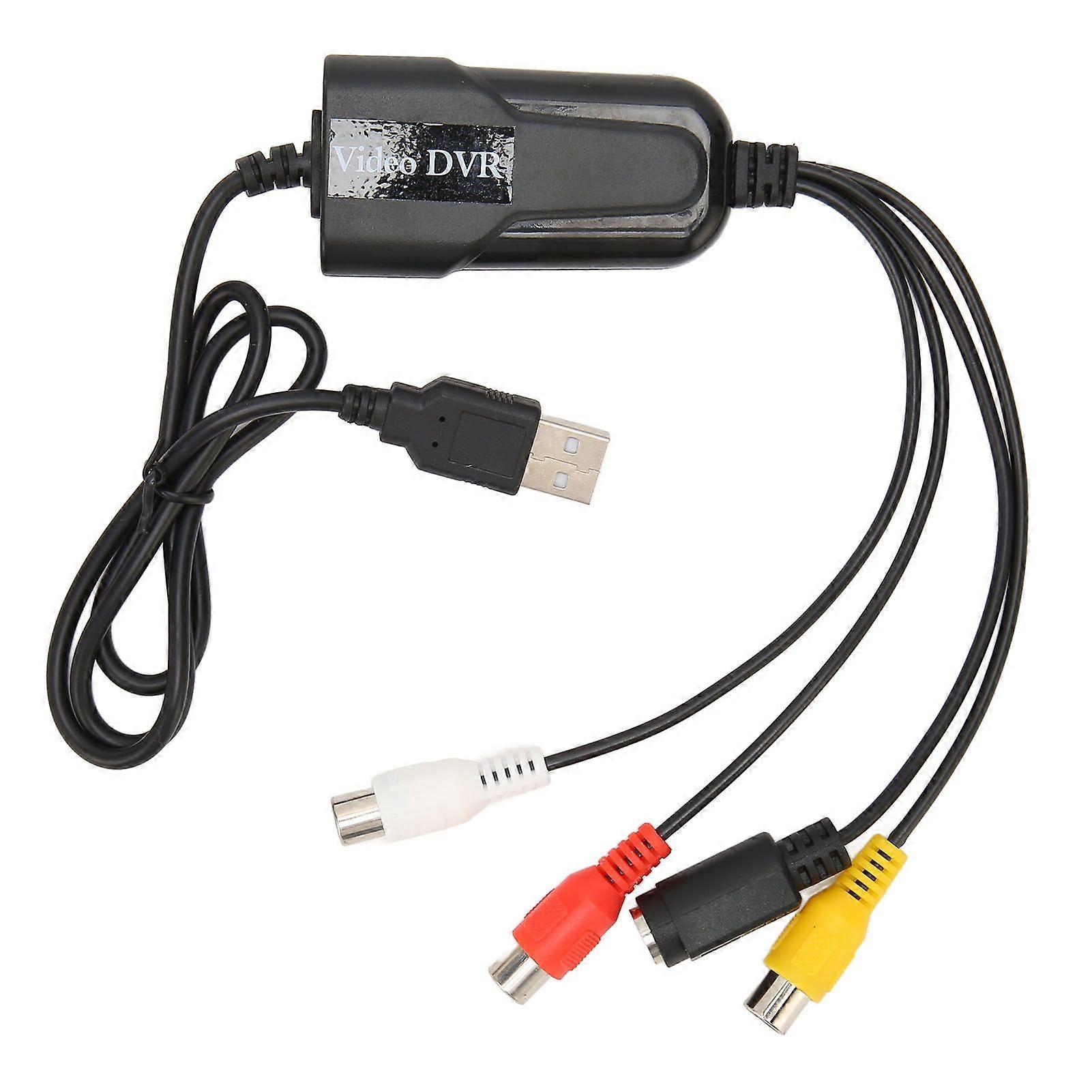 Video Capture Card Device RCA to USB Sound Video Converter VHS DV VCR Hi8 DVD to Digital Converter for Windows for OS X