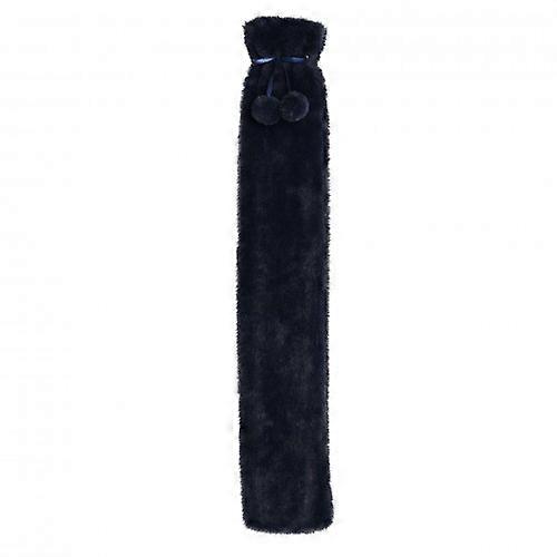 Sophia Layers Soft Faux Fur 1.7L Long Hot Water Bottle - Navy Blue