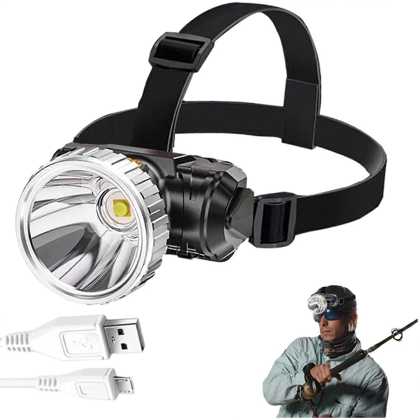 Generique Head Lamp, Waterproof LED Head Lamp, Rechargeable Head Torch, Adjustable Beam Modes, 2.76 x 2.28 x 1.50 In