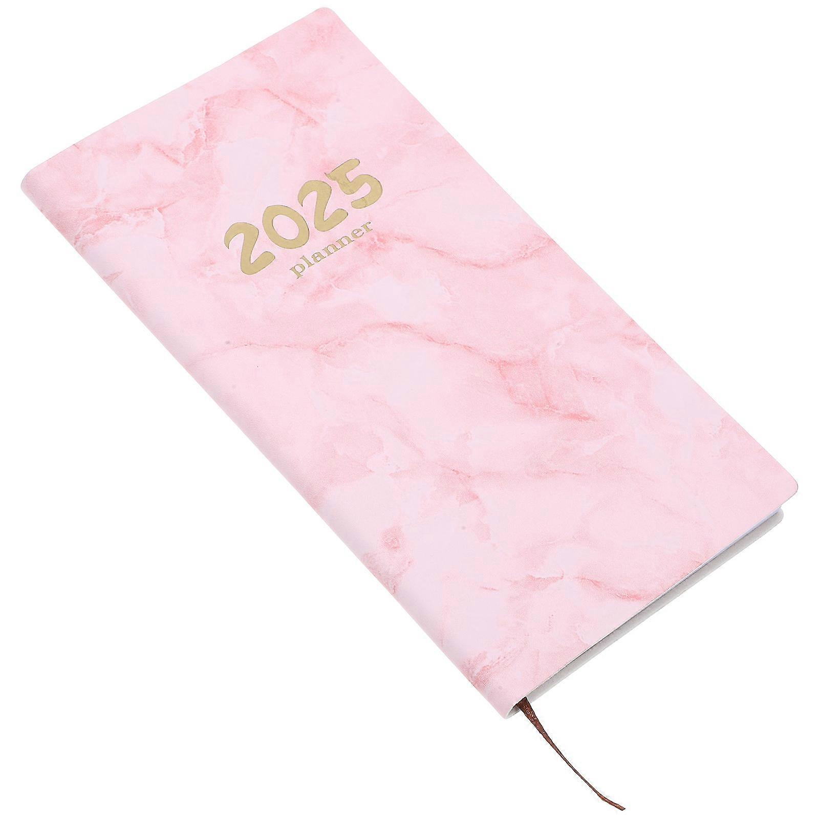 Daily Planner Notebook for Writing Use 5Pcs Pink Delicate PU Notepad