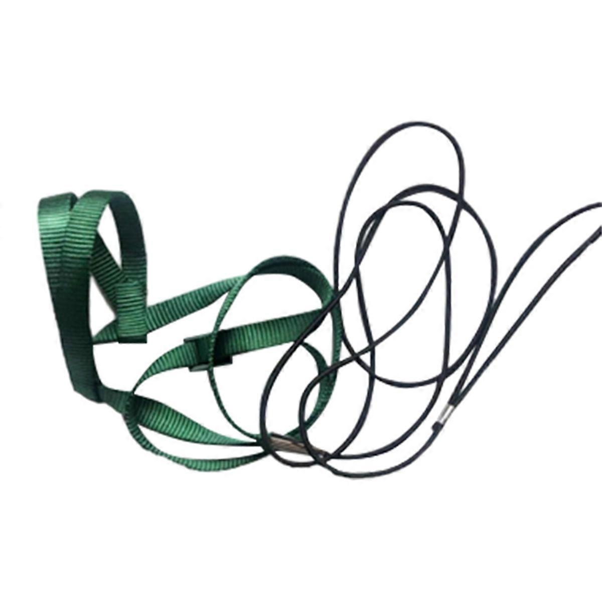 Parrot Bird Harness Leash Outdoor Flying Traction Straps Band,Green M