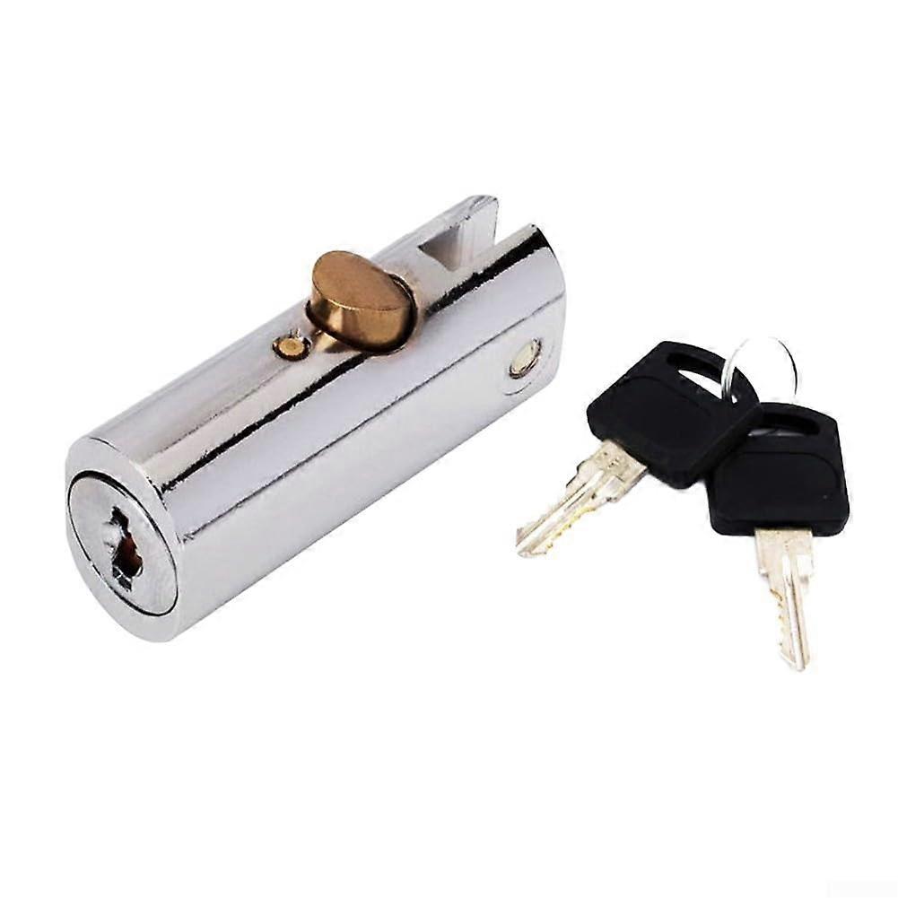 Zinc Alloy Sliding Cabinet Lock Cylinder For File Cabinets, Office Drawers, Toolboxes With 2 Keys Model A