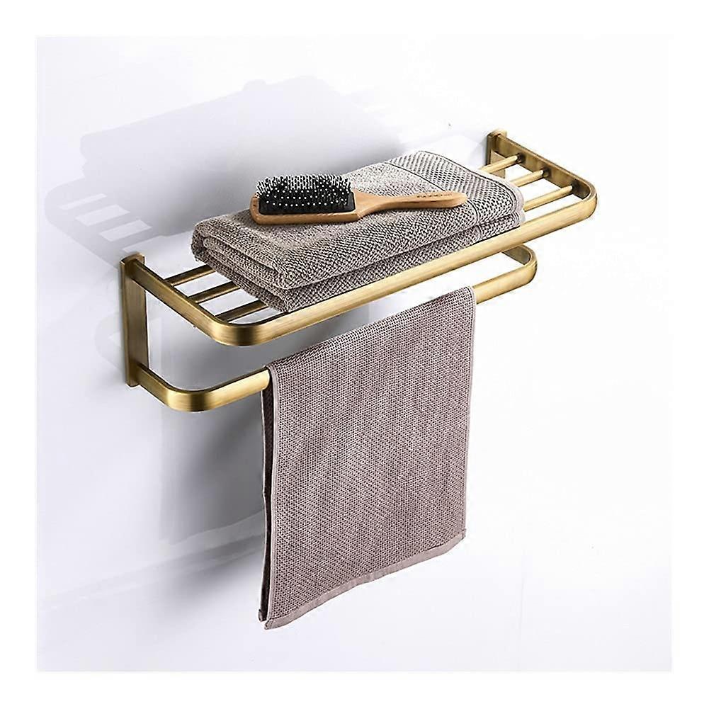 Bathroom Wall Mounted Tall Cabinet Organizer Shelf European Rustic Antique Bronze Finish Towels Storage