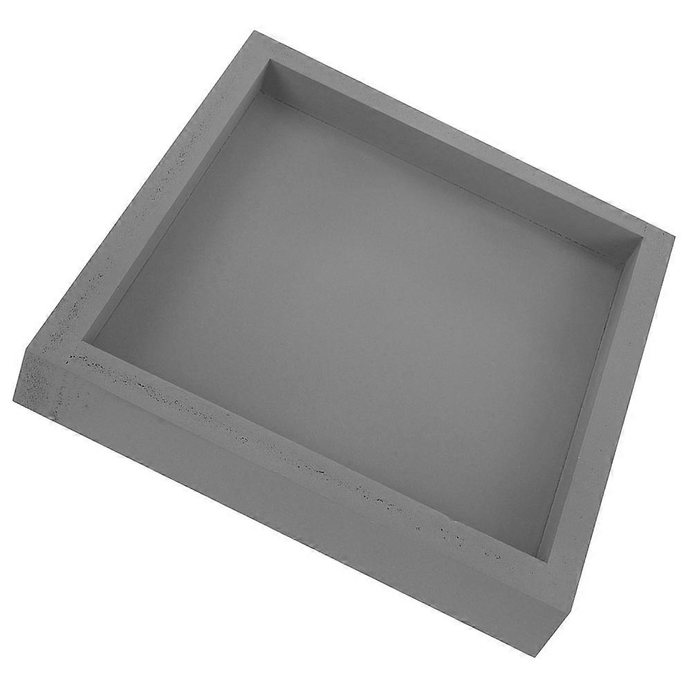 Drip Control Plastic Flower Pot Tray For Outdoor Garden Reducing Spills Grey Square Shape 1Pack