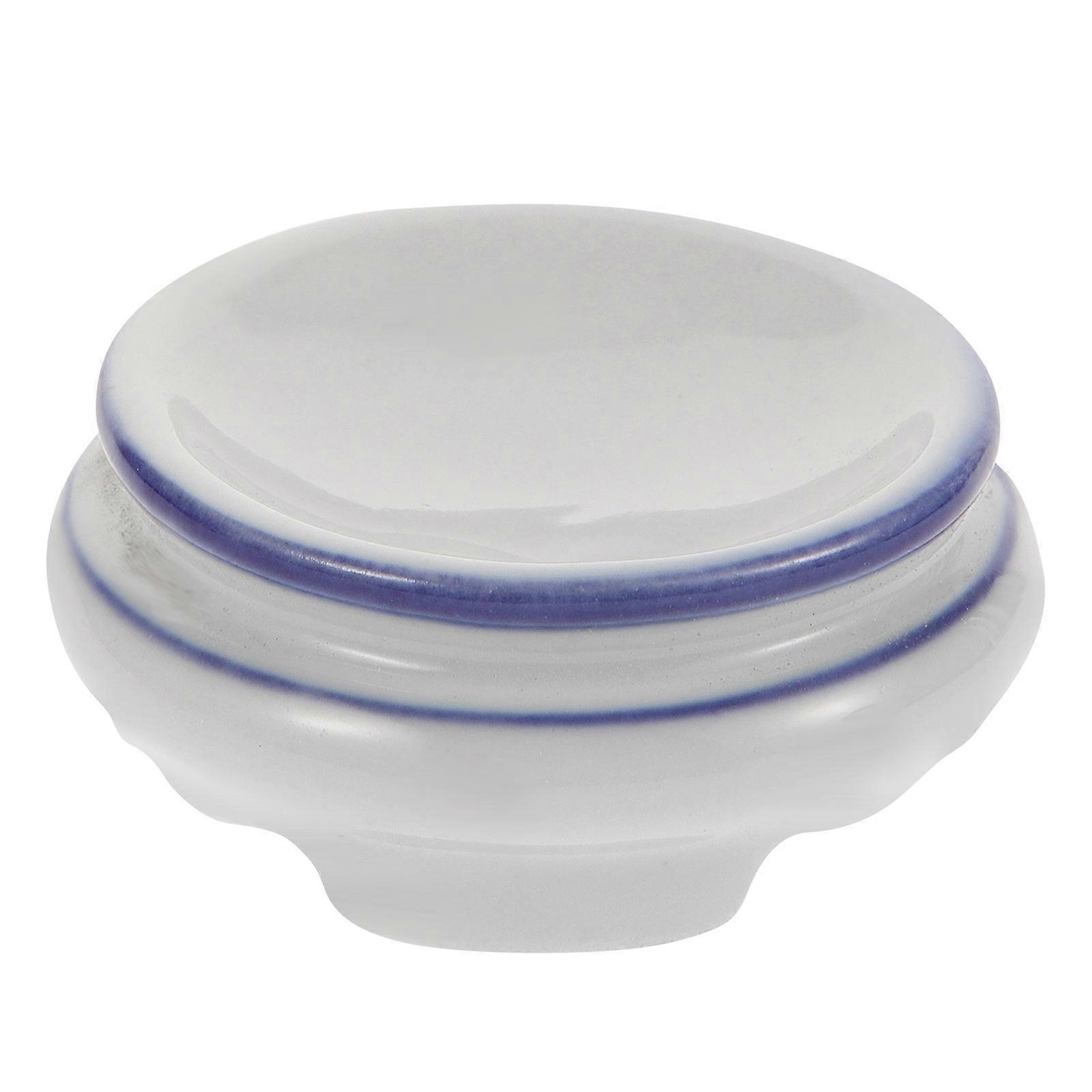 Crystal Ball Pedestal Ceramic Ball Stand for Display 2Pcs White Base