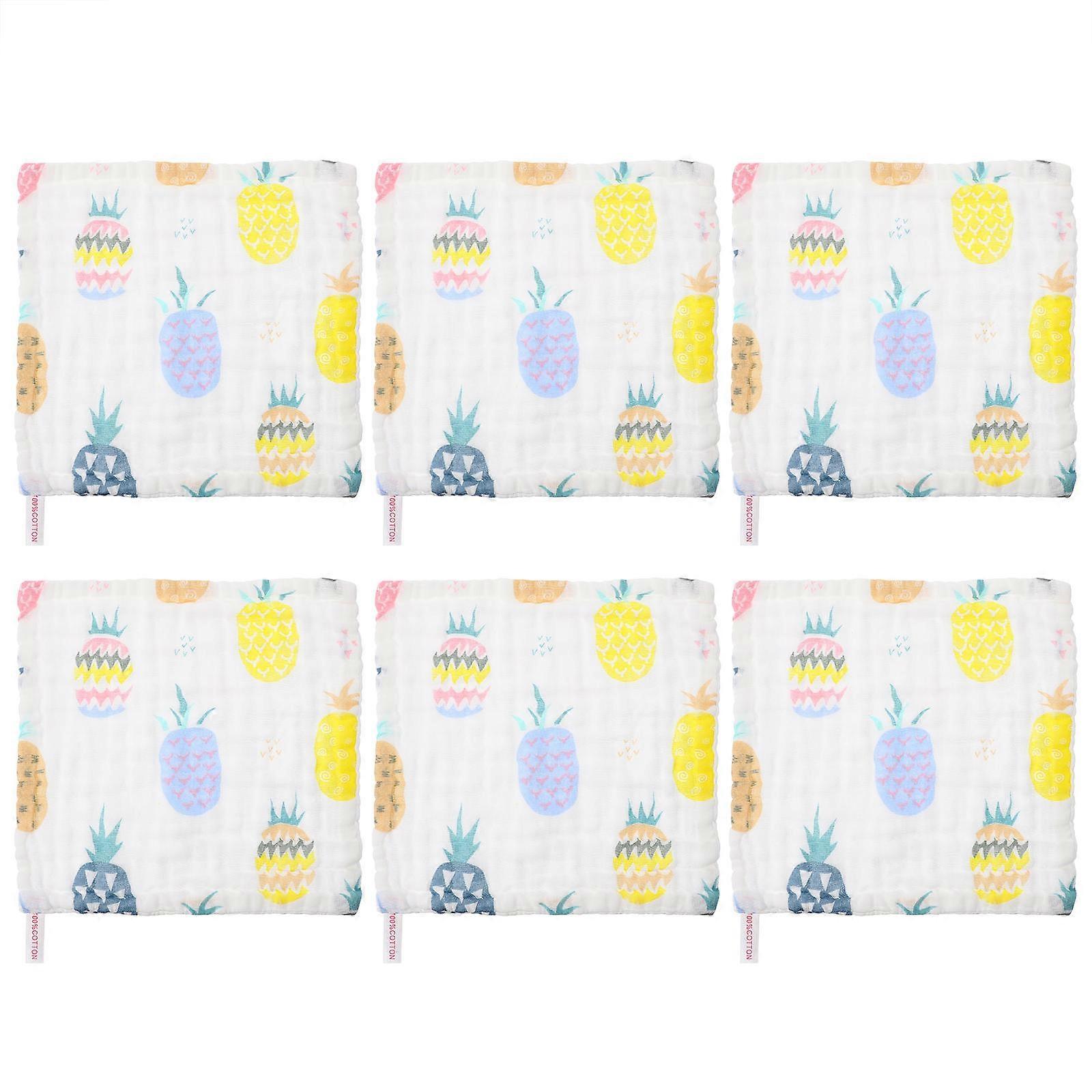 Baby Muslin Towel Reusable Baby Wipes for Newborns Infants Toddlers 6Pcs Absorbent Softening with Each Wash