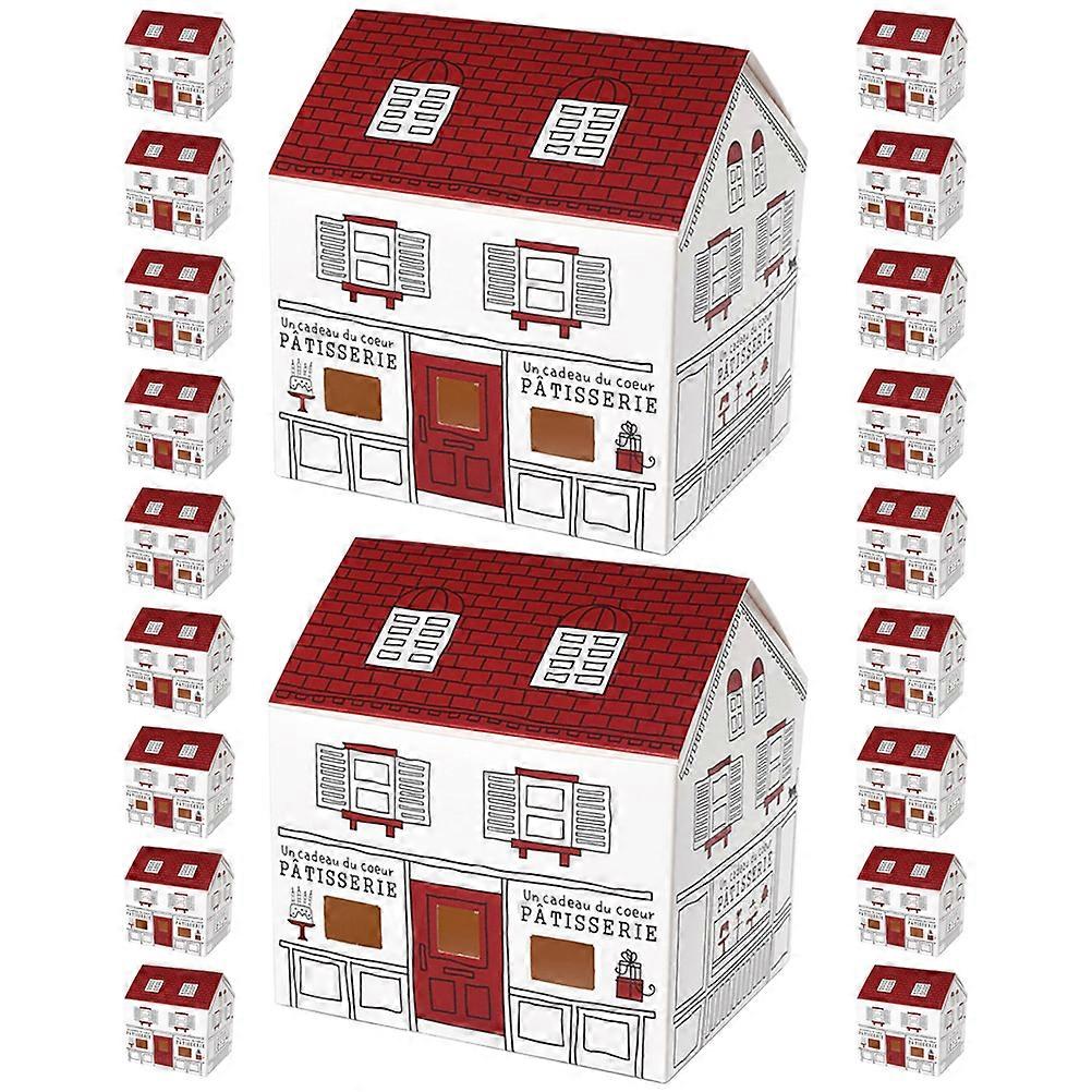 Bridal Shower Candy Boxes Gift Packaging House Shaped Storage For Candy And Biscuits Assorted Color 20Pcs